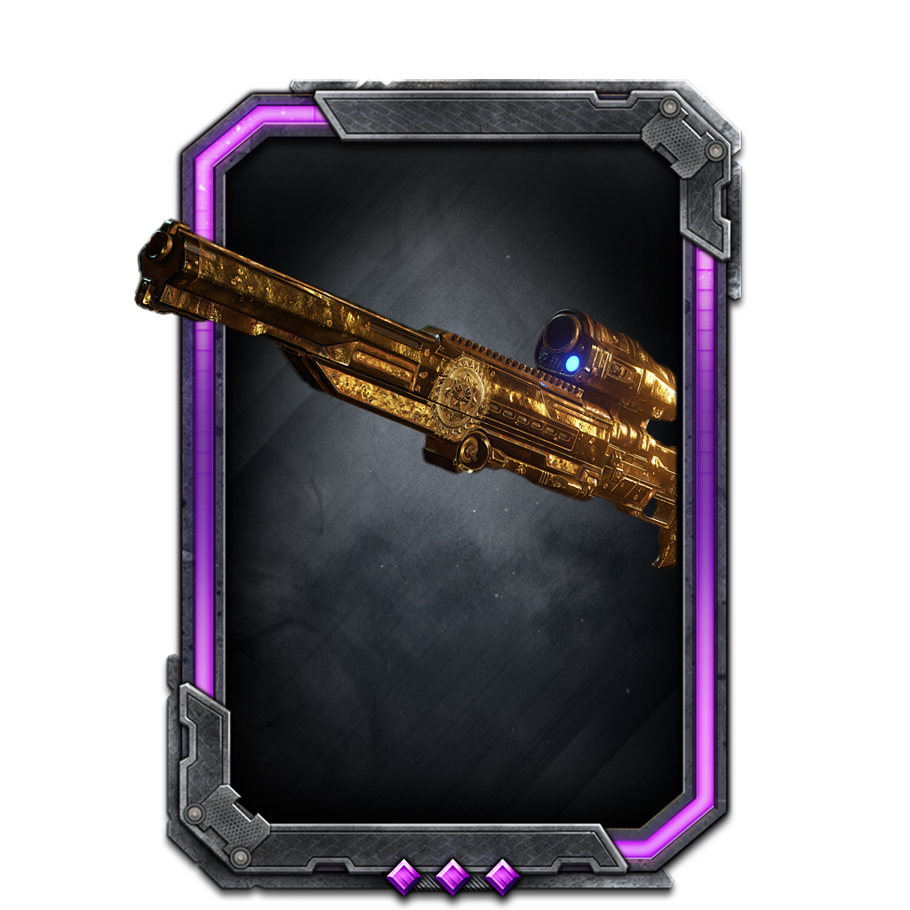 A Longshot covered in ornate gold