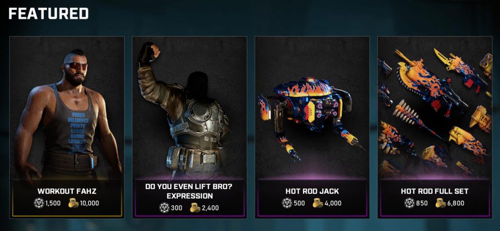 Featured items now available in Gears 5 Multiplayer