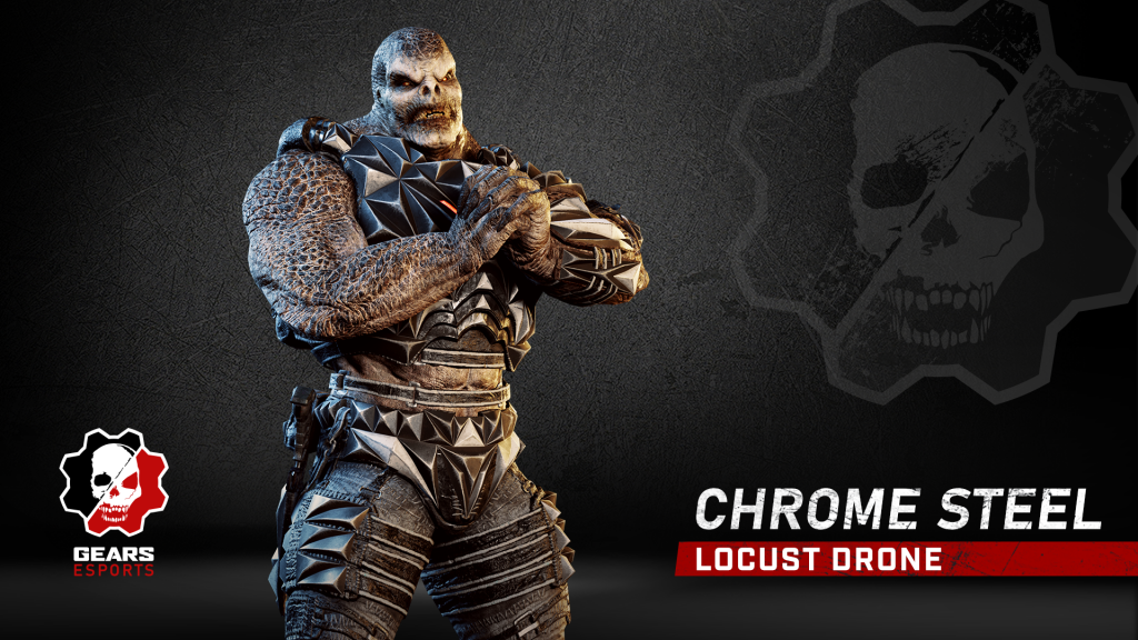 A Locust Drone with the Chrome Steel Armor 