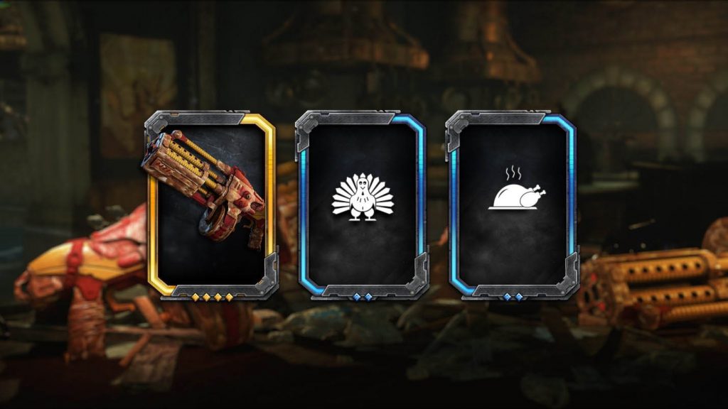 The Thanksgibbing cards, available for a limited time in Gears 5