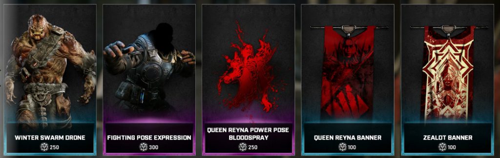 The new items, now available in the Gears 5 store for the Week of March 15