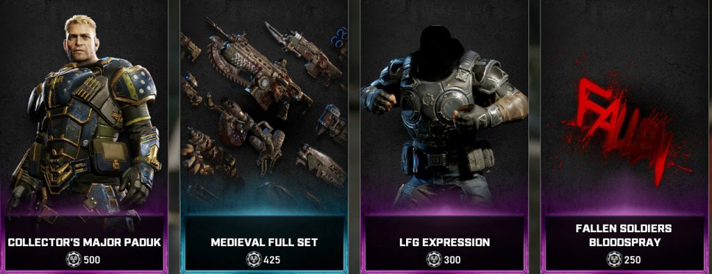 The new items, now available in the Gears 5 store for the Week of March 8