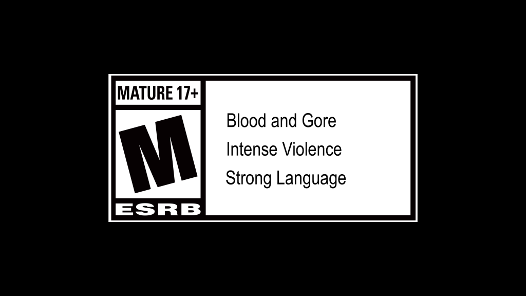 The Gears 5 ESRB description denoting the game's M-Rating along with "Blood and Gore", "Intense Violence", and "Strong Language"
