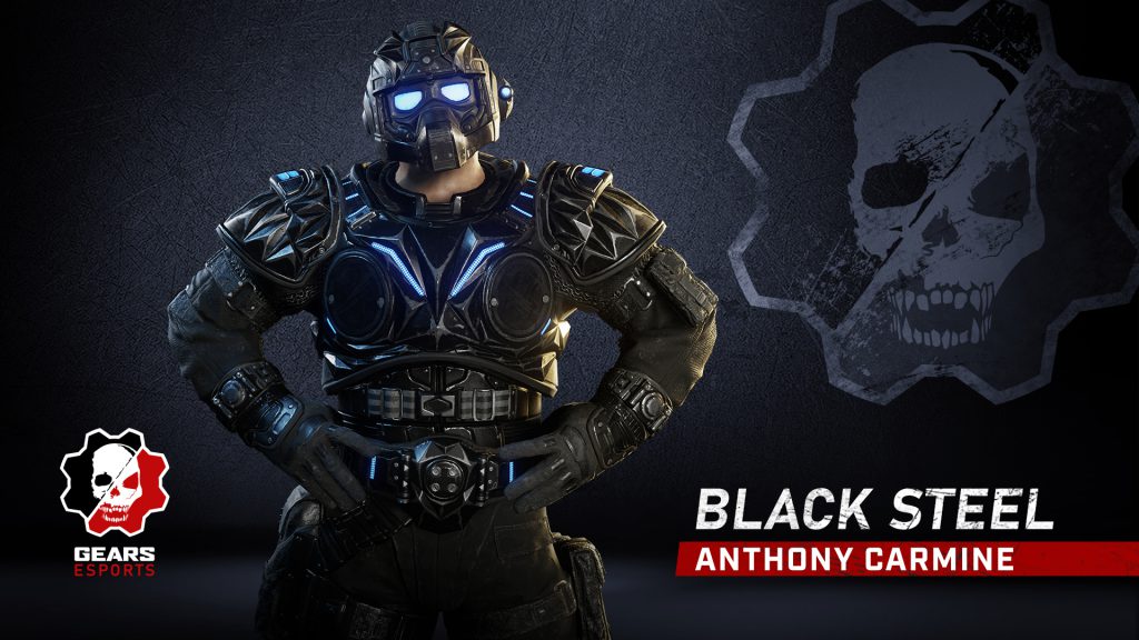 Anthony Carmine featuring the Black Steel character skin